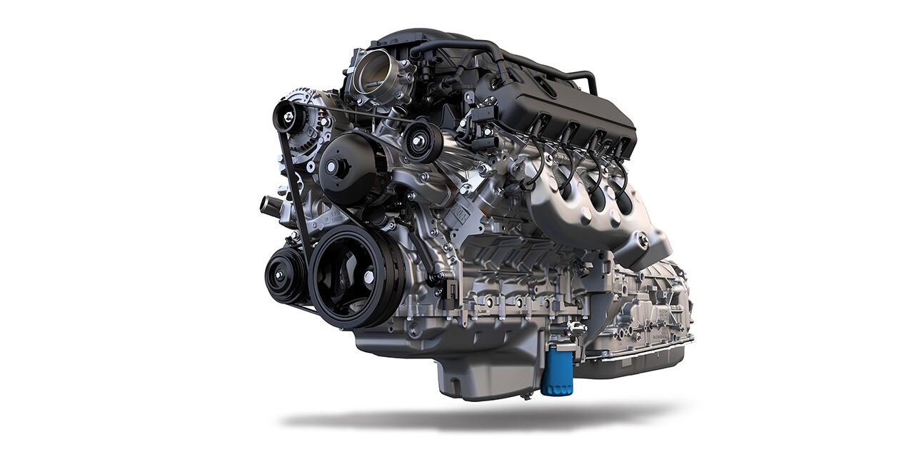 6.2L V8 Engine of the 2026 GMC Sierra 1500 AT4.