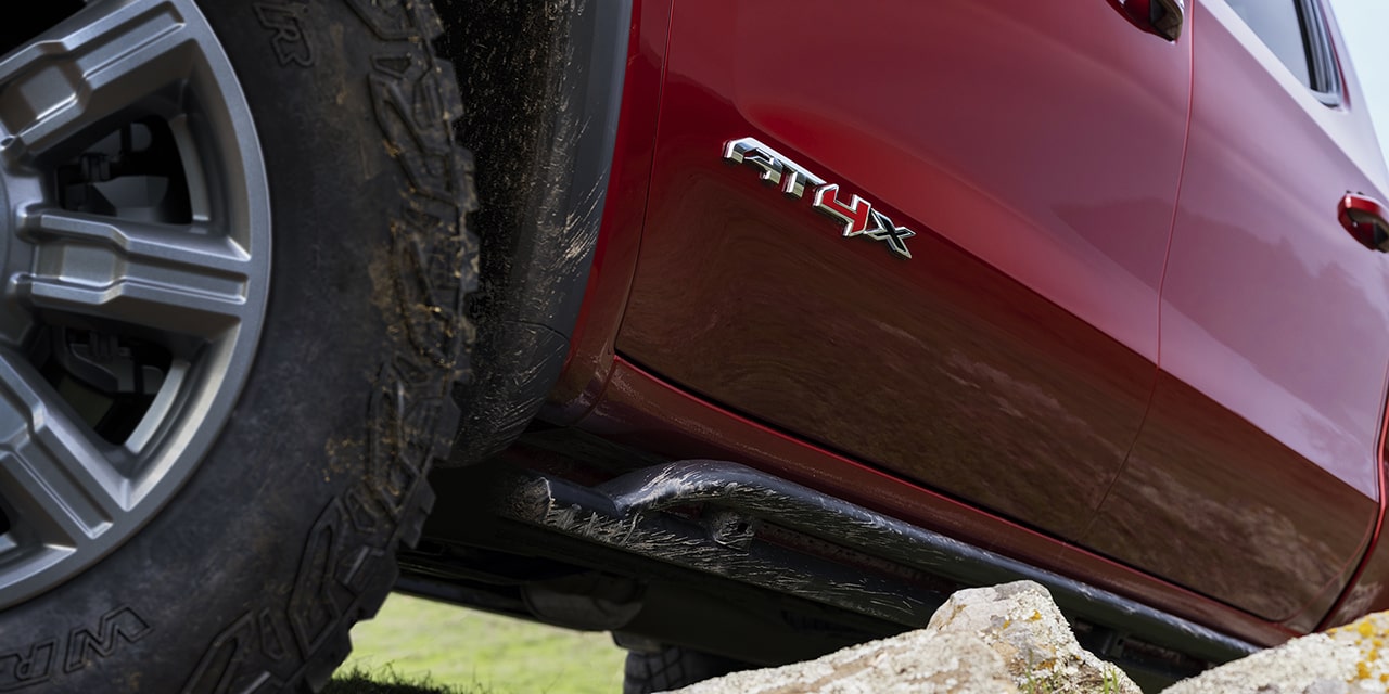 Close-up of the AT4 Badging on the 2026 GMC AT4.