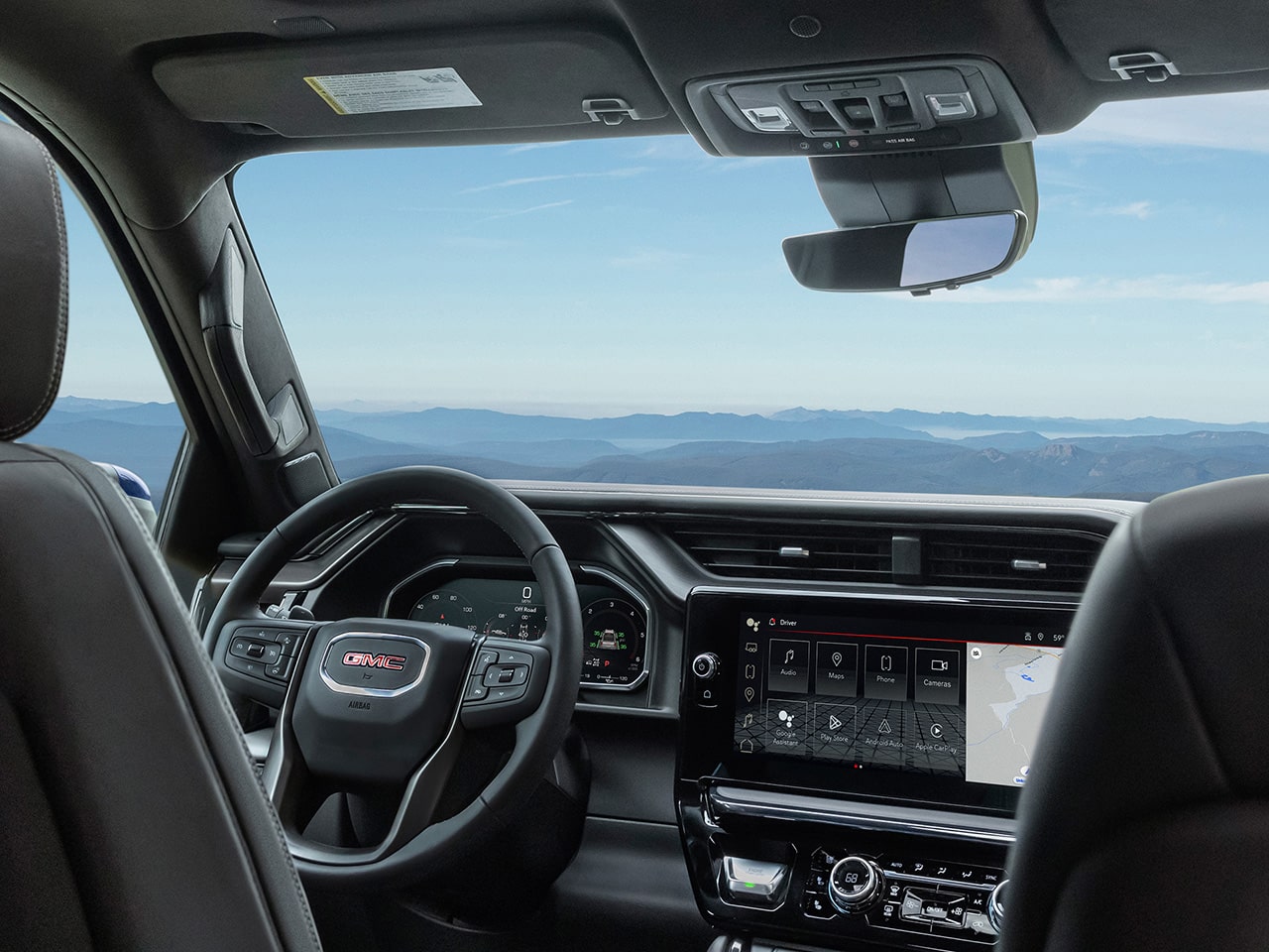 Interior View of the 40 inch Diagonal Digital Display in the 2026 GMC Sierra 1500 Pickup Truck.