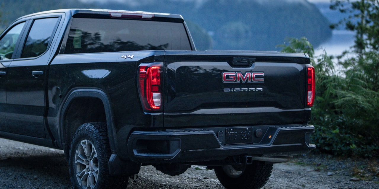 Close-up of the Premium Rear Bumper of the 2026 GMC Sierra 1500 Pro.