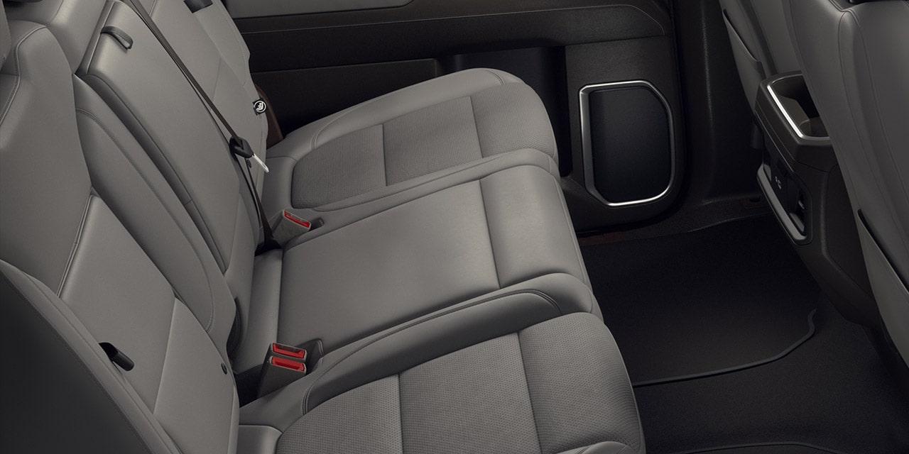 Interior View of the Rear Seats in the 2026 GMC Sierra 1500.