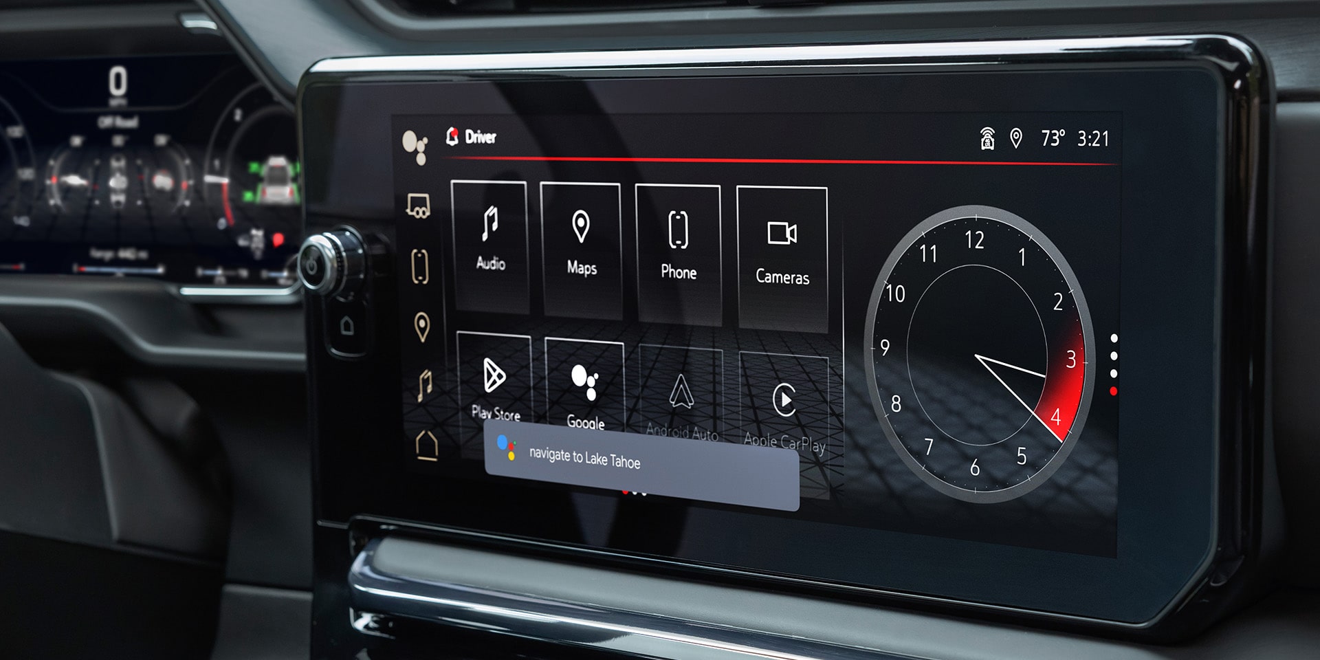 Close-up of the 13.4 Inch Diagonal Infotainment System of the 2026 GMC Sierra 1500.