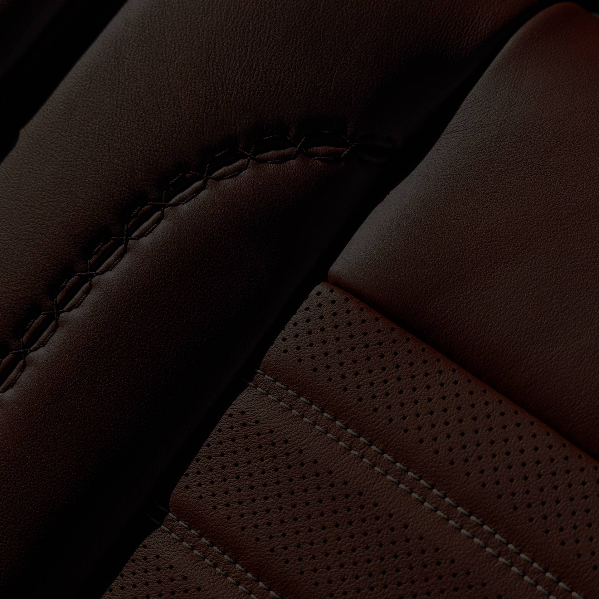 Close-up of the 2026 GMC Sierra HD Premium Seat Materials.