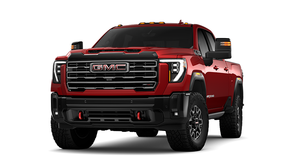 Front Three-Quarters View of the 2026 GMC Sierra HD AT4X Heavy Duty Off-Road Truck.