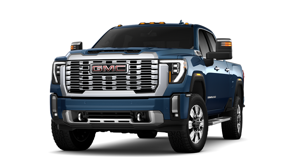 2026 GMC Sierra HD Denali in Downpour Metallic colour.