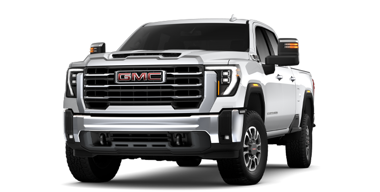 2026 GMC Sierra HD SLE in Summit White colour.