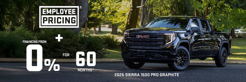 EMPLOYEE PRICING UP TO $14,000* CASH PURCHASE REBATE 2025 SIERRA 1500 DENALI ULTIMATE