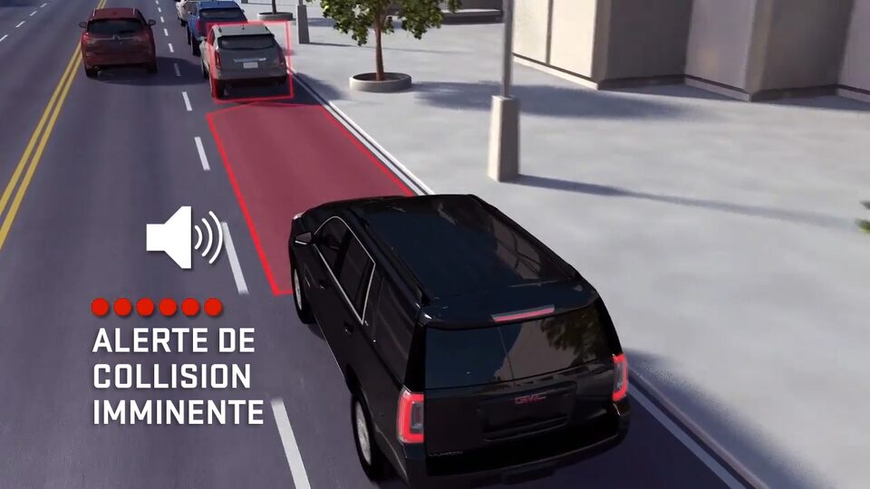 Système d’alerte de prévention de collision du GMC Acadia 2023.