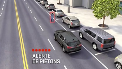 Présentation du système de freinage avec de détection des piétons à l’avant présent sur les véhicules GMC 2022.