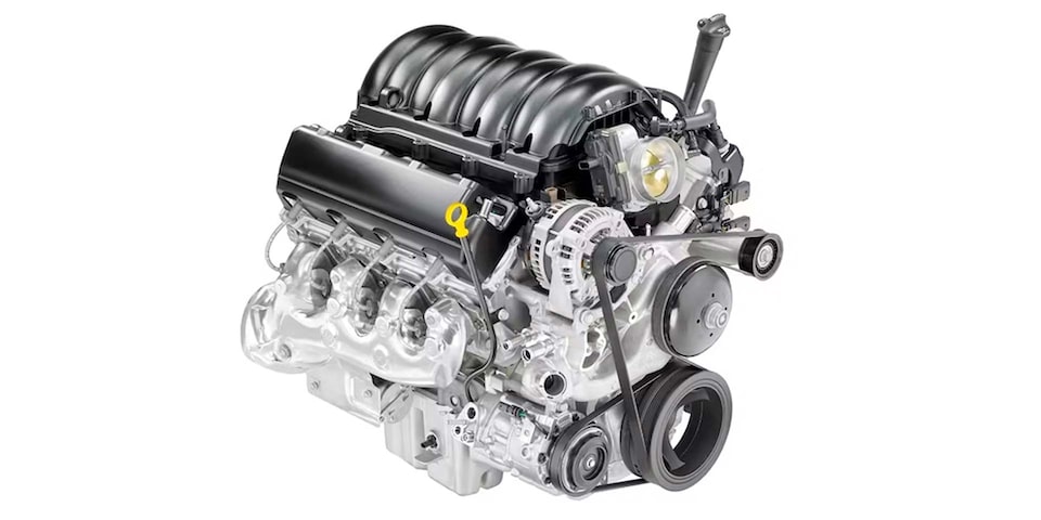 Le moteur V8 du GMC Sierra 1500 AT4 2024.