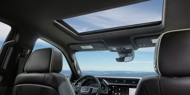 The Incredible View Outside of the GMC Sierra's Sunroof