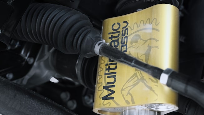 Closeup on the GMC Canyon AT4/AT4X Dampers