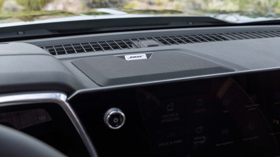 2023 Canyon Denali interior Bose Speakers.