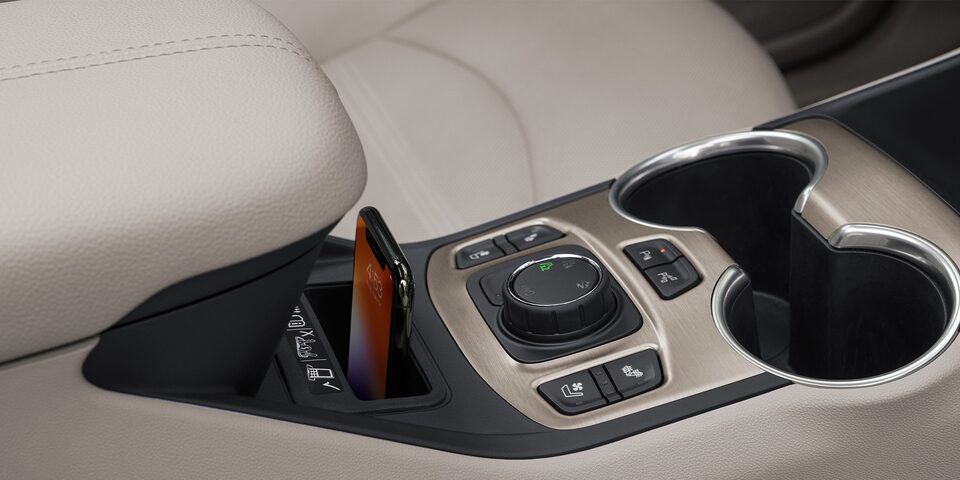 Wireless charging feature of the 2024 GMC Terrain Denali.