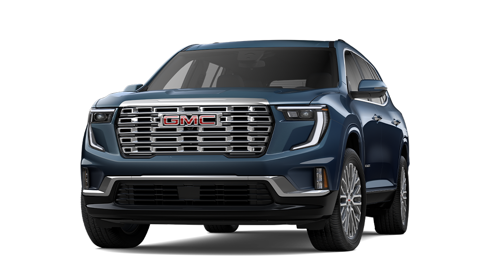 Front Three-Quarters View of the 2026 GMC Acadia Denali Luxury Mid-Size SUV