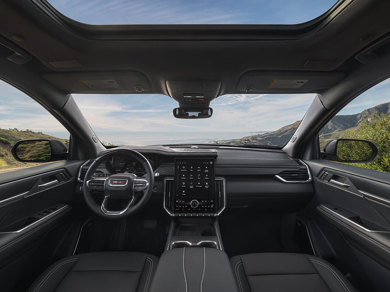 Interior View of the Dashboard of the 2026 GMC Acadia Elevation