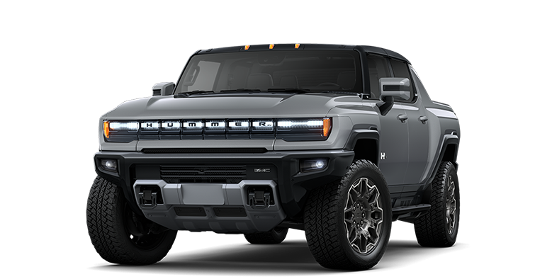 Front Three-Quarter View of a Black GMC HUMMER EV Pickup Truck