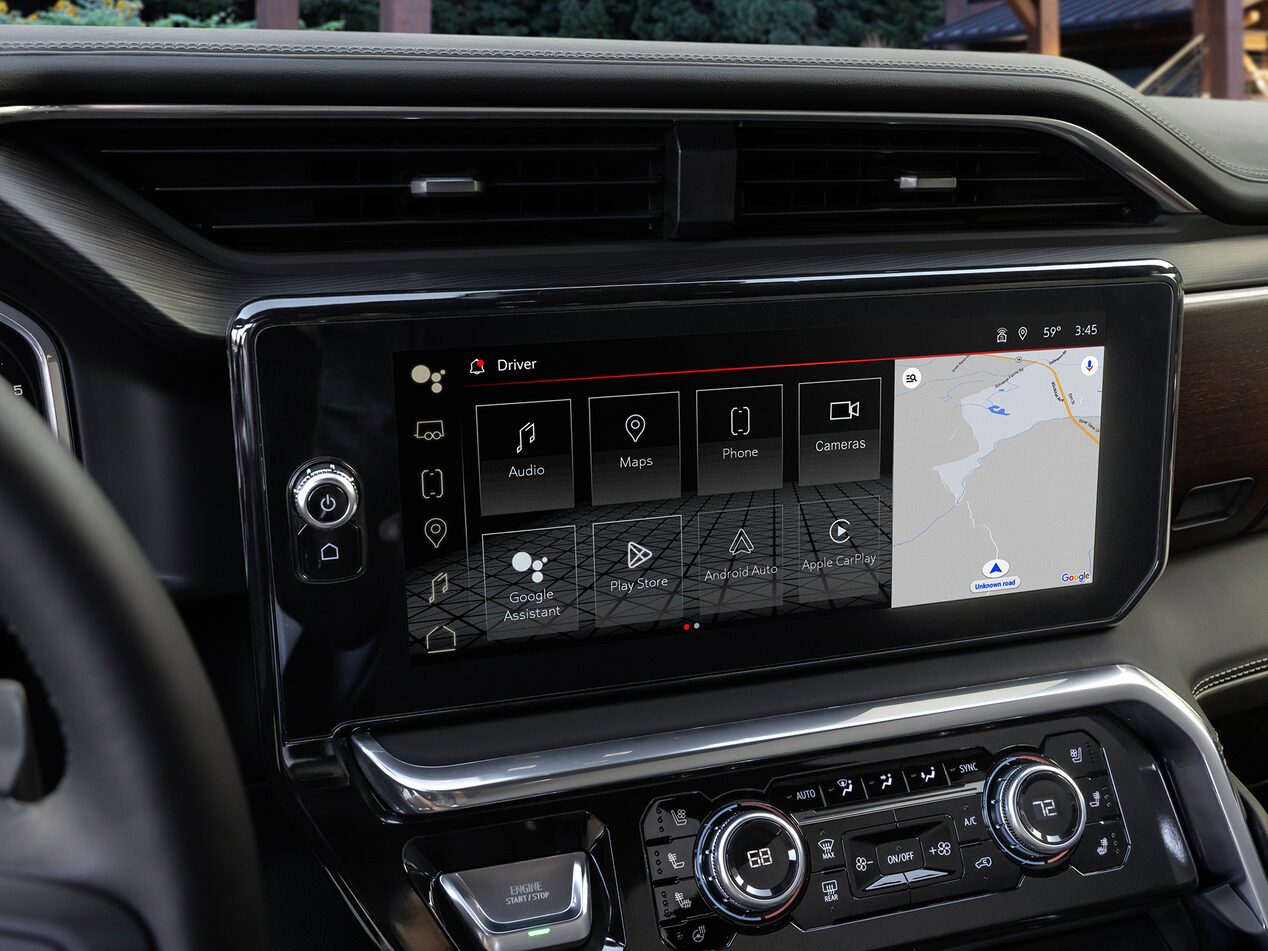 Close-up of the GMC Vehicles Infotainment System